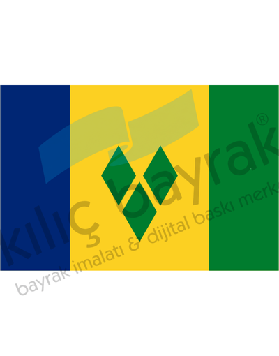 Saint Vincent ve Grenadinler Ülke Bayrağı